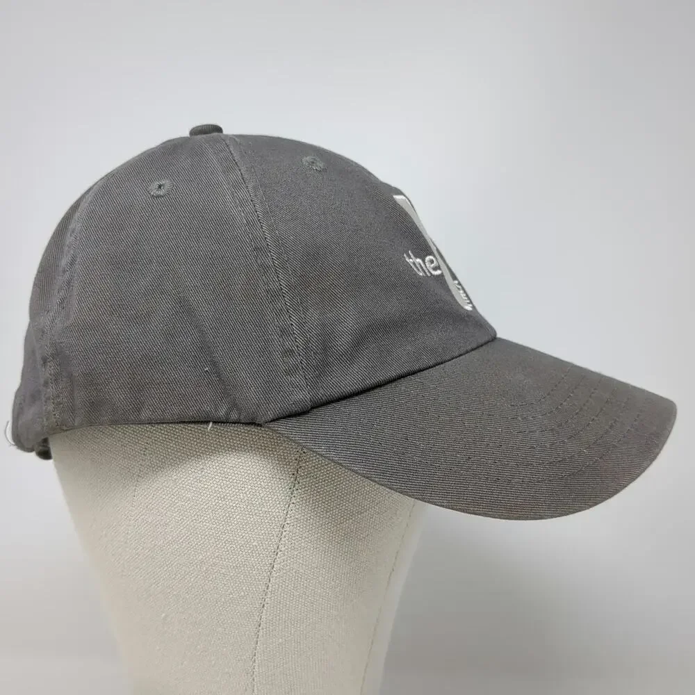 Baseball Cap Gray One Size YMCA Logo Adjustable Slideback Cotton Twill Hat